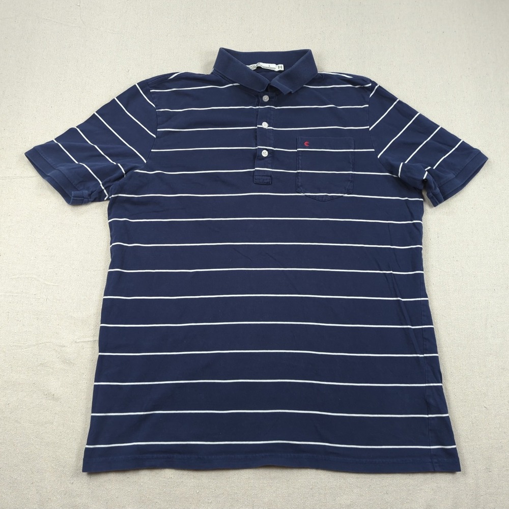 Criquet Shirt Mens Large Blue Striped Performance Stretch Players‎ Tennis